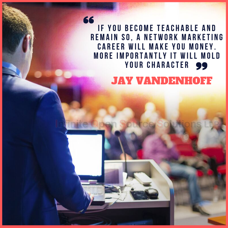 Jay Vandenhoff network marketing quotes